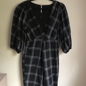 Free People Plaid Mini Dress Size 12